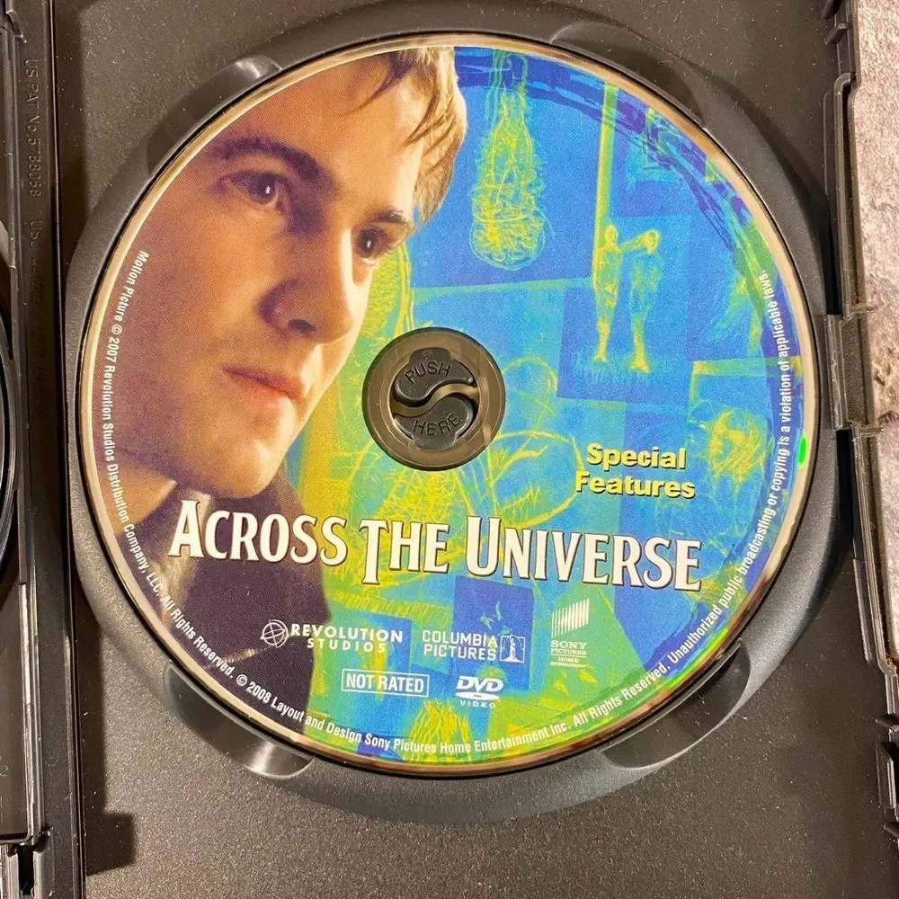 Across the Universe Sony Pictures 2 Disk Set Deluxe Edition DVD Evan Rachel Wood